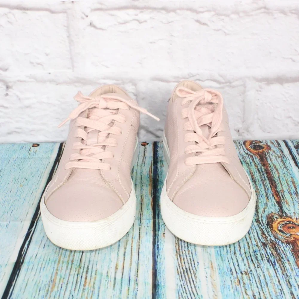 Greats Brookyln Women's Pink Leather Lace Up Low Top Sneakers Size US 9 - Picture 4 of 9